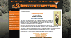 Desktop Screenshot of cowboygolfcamp.com