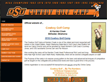 Tablet Screenshot of cowboygolfcamp.com